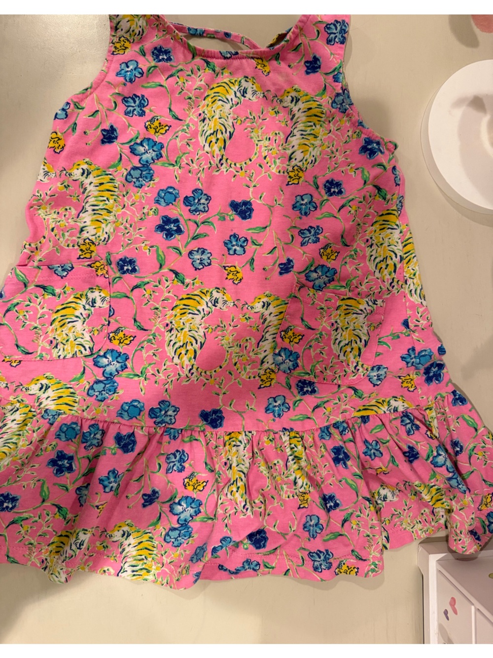 Lilly Pulitzer Pink Floral & Tiger Print Sleeveless Dress